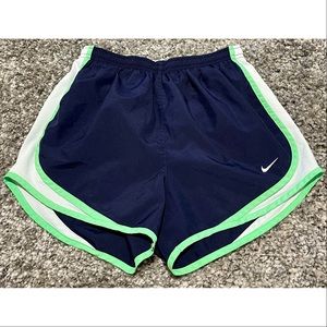 Nike Navy/Green/White Dri Fit Running Shorts